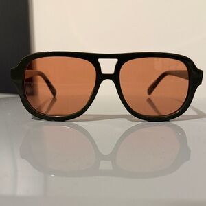 Madewell Olive Frame Sunglasses with Amber Lenses